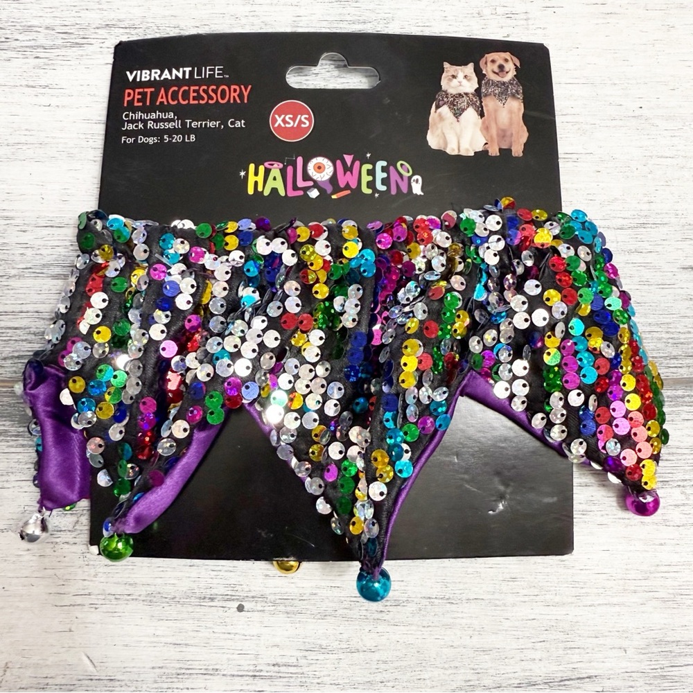 XS/S Colorful Sequin Pet Accessory Halloween Costume